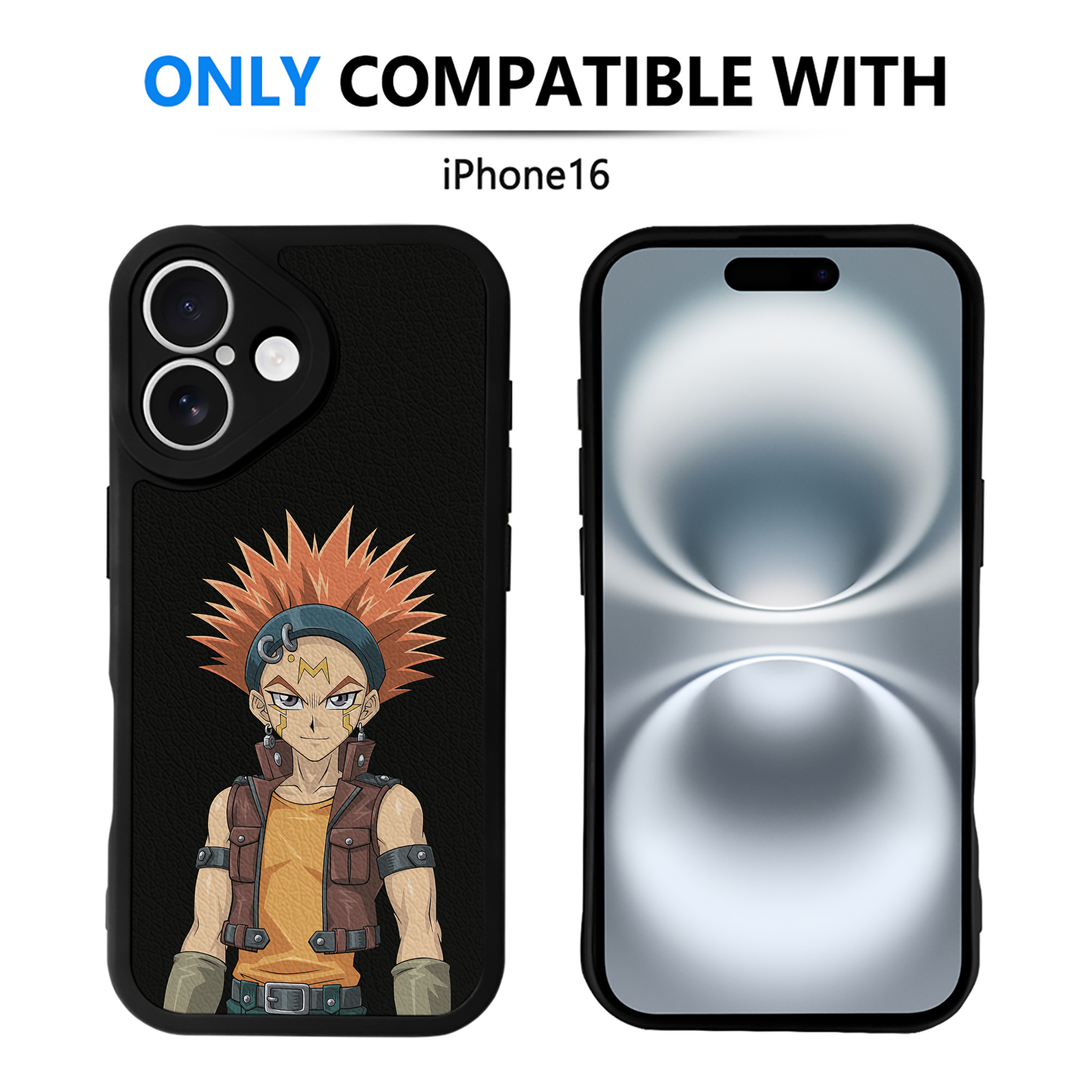 遊☆戯☆王 Yu-Gi-Oh! 【iPhone 16シリーズ対応】シリコンスマホケース（レザー調） 材質：シリコン